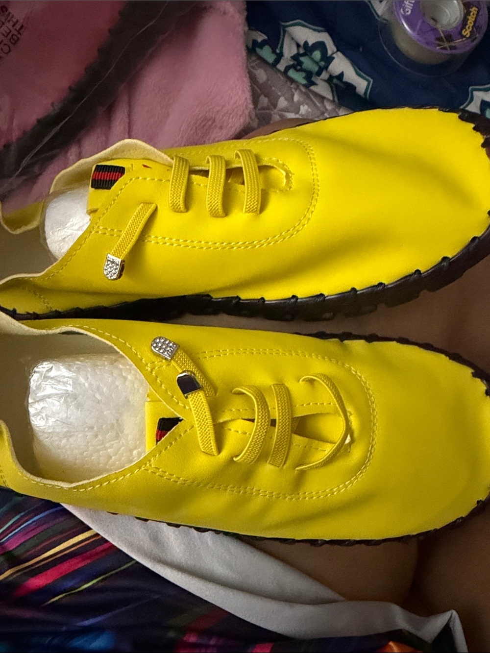 Woman’s Casual Yellow Lace-Up Shoes